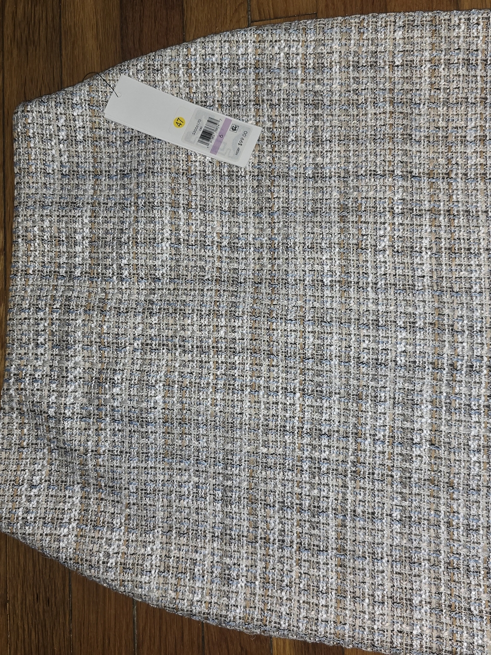 NWT Calvin Klein Neutral Tweed Skirt with Subtle Metallic Thread
